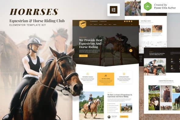 Horrses - Equestrian & Horse Riding Club Elementor Template Kit