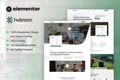 Hubnest – Coworking Space & Virtual Office Elementor Pro Template Kit