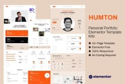 Humton - Personal Portfolio Elementor Template Kits