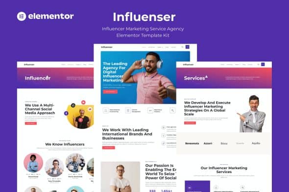 Influenser - Influencer Marketing Services Agency Elementor Template Kit