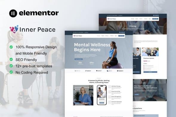 InnerPeace - Mental Health Care Elementor Template Kit