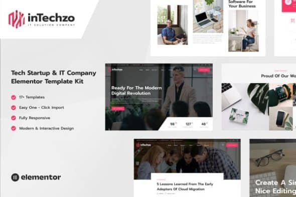 inTechzo - Startup & IT Company Elementor Template Kit