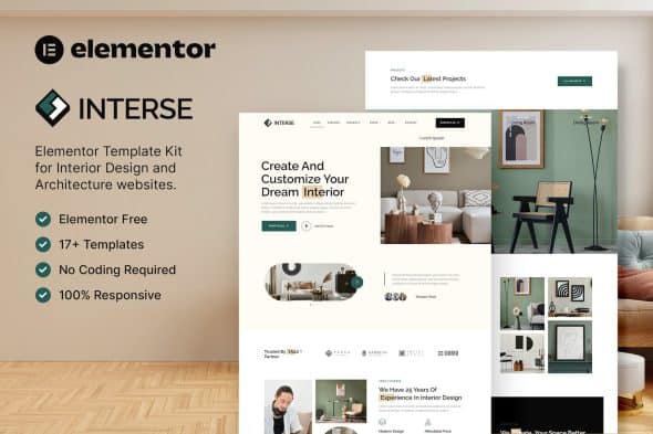 Interse - Interior Design & Architecture Elementor Template Kit