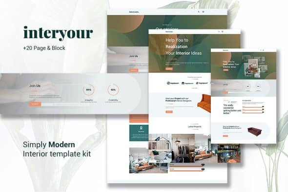 Interyours - Home Interior Design Elementor Template Kit