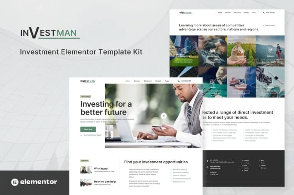 Investman - Invesment Consultant Elementor Template Kit