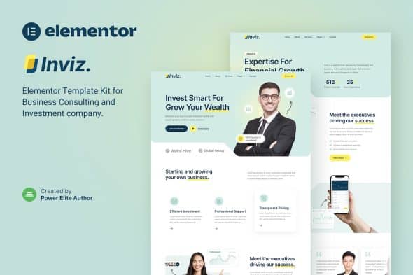 Inviz - Business Consulting & Investment Elementor Template Kit