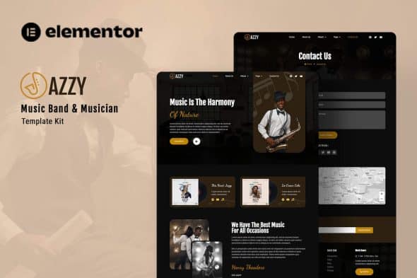 Jazzy - Music Band & Musician Elementor Template Kit