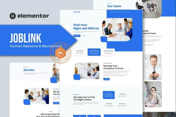 Jobslink - Human Resource & Recruitment Agency Elementor Template Kit