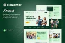 Joggers - Marathon Running Club & Sports Events Elementor Template Kit