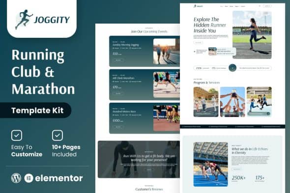Download Joggity – Marathon Race & Running Elementor Template Kit