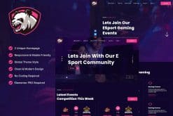 Junio - E-Sport Gaming Events & Streamer Elementor Template Kit