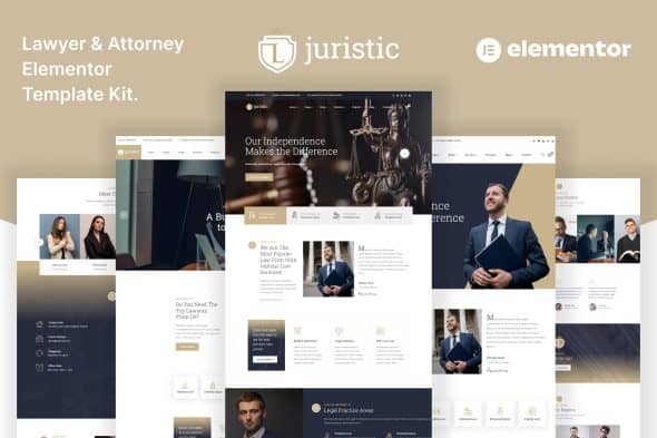 Juristic - Lawyer Attorney & Law Firm Elementor Template Kit