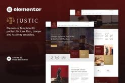 Justic - Law Firm & Legal Services Elementor Template Kit