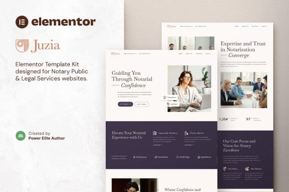 Juzia - Notary Public & Legal Services Elementor Template Kit