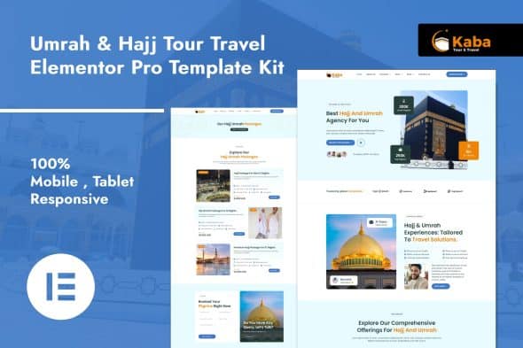 Download Kaba – Umrah & Hajj Tour Travel Elementor Pro Template Kit