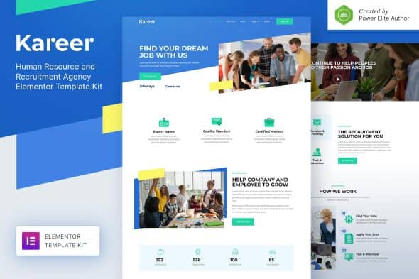 Kareer - Human Resource & Recruitment Agency Elementor Template Kit