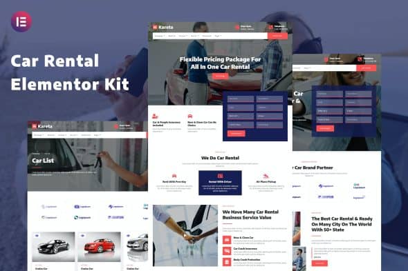 Kareta - Car Rental Services Elementor Template Kit