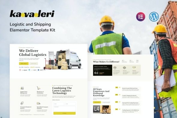 Kavaleri Logistic & Shipping Elementor Pro Template Kit