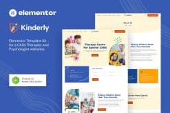 Kinderly - Child Therapist & Psychologist Elementor Template Kit