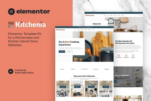 Kitchenia - Kitchenware & Cooking Utensils Store Template Kit