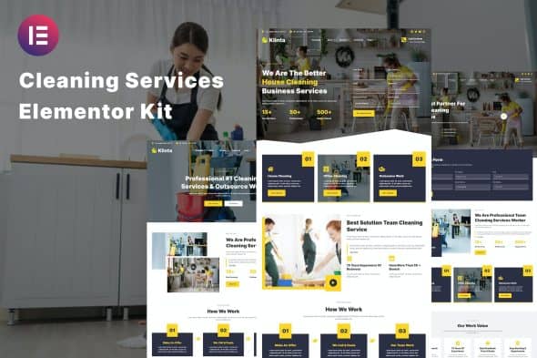 Klinta - Cleaning Services Elementor Template Kit