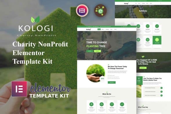 Kologi - Charity NonProfit Elementor Template Kit