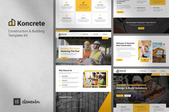 Koncrete - Construction & Building Elementor Template Kit