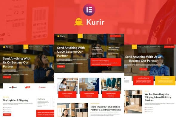 Kurir - Logistics Cargo Shipping Elementor Template Kit