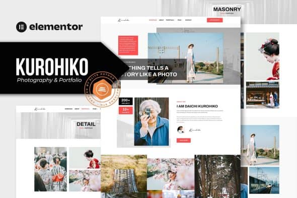 Kurohiko - Photography & Portfolio Elementor Template Kit