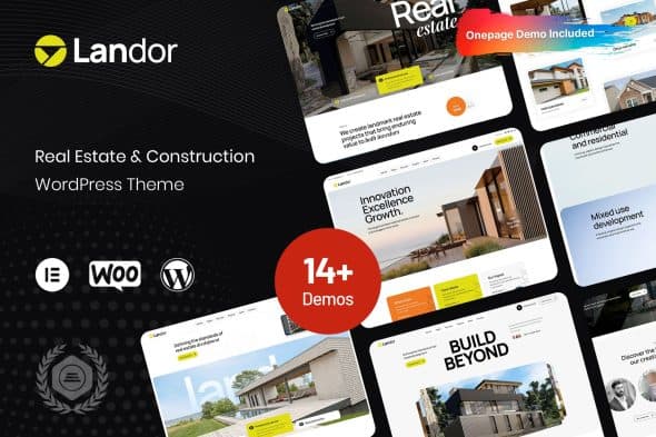 Download Landor - Real Estate & Construction Group Theme GPL WordPress Plugin