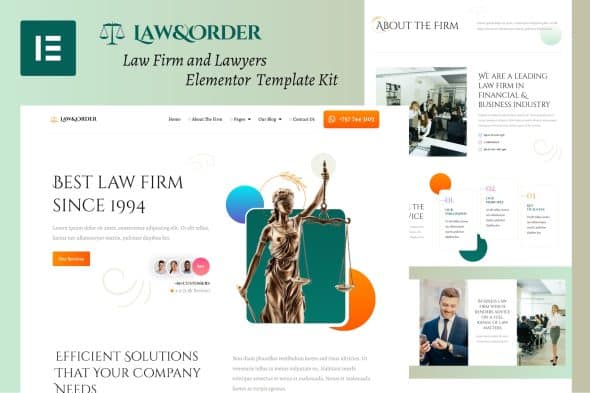 Law & Order - Law Firm & Lawyers Elementor Template Kit