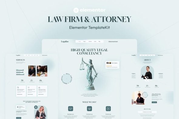 Legalize – Law Firm & Attorney Elementor Template Kit