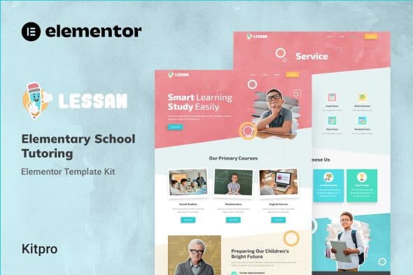 Lessan - Elementary School Tutoring Elementor Template Kit