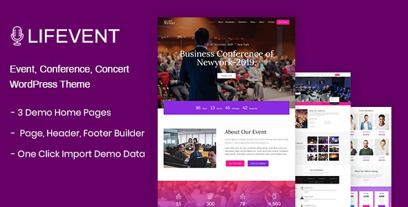 Download Lifevent - Event Conference WordPress Theme