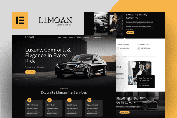 Download Limoan – Limousine Business Elementor Template Kit
