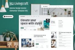 Livingcraft - Interior Design Services Elementor Pro Template Kit