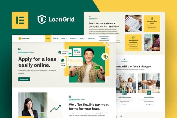 LoanGrid - Loans & Financing Elementor Pro Template Kit