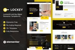 Lockey - Locksmith and Key Maker Service Elementor Template Kit