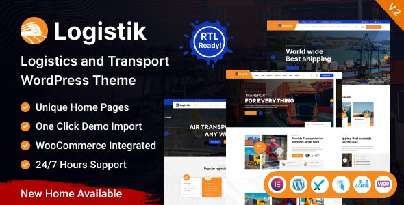 Download Logistik – Transport & Logistics WordPress Theme