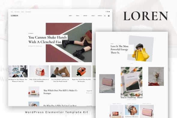 Loren - Blog & Magazine Elementor Template Kit