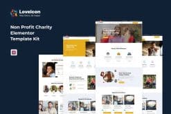 LoveIcon - Nonprofit Charity Elementor Template Kit