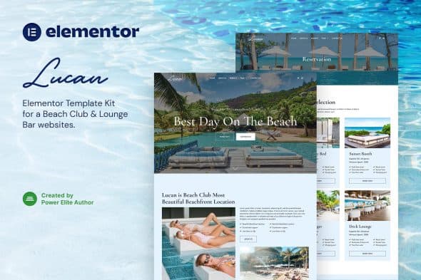 Lucan - Beach Club & Lounge Bar Elementor Template Kit