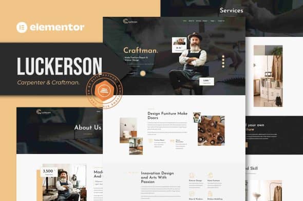 Luckerson - Carpenter & Craftman Elementor Template Kit