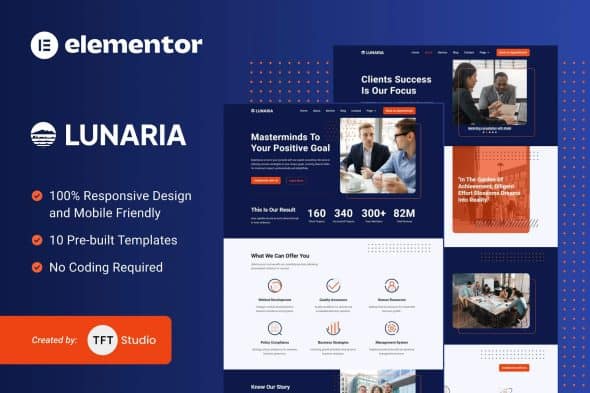 Lunaria - Multipurpose Business Elementor Template Kit