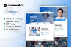 LuxeDent – Dentist & Dental Care Elementor Pro Template Kit