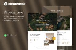 Luxeliving - Luxury Resort & Hotel Elementor Template Kit