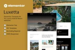 Luxetta - Luxury Hotel & Resort Elementor Template Kit