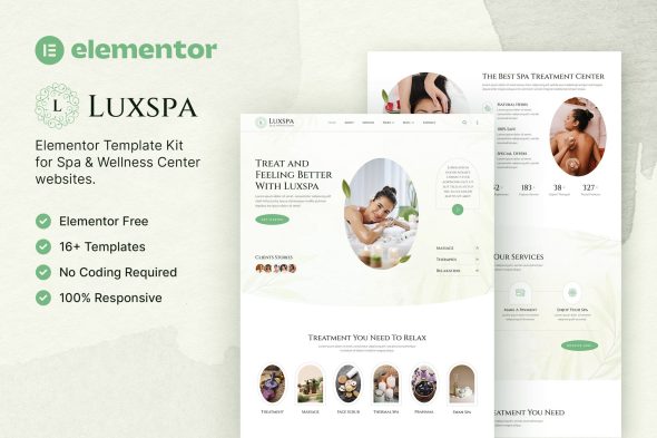 Luxspa - Spa & Wellness Center Elementor Template Kit