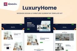 LuxuryHome - Interior Design & Furniture Elementor Template Kit