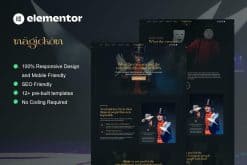 Magickom - Magician Elementor Template Kit